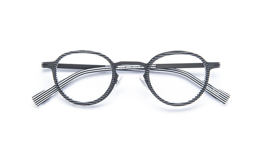 JF2677 C0503 Black/Metal Gunmetal/Striped White