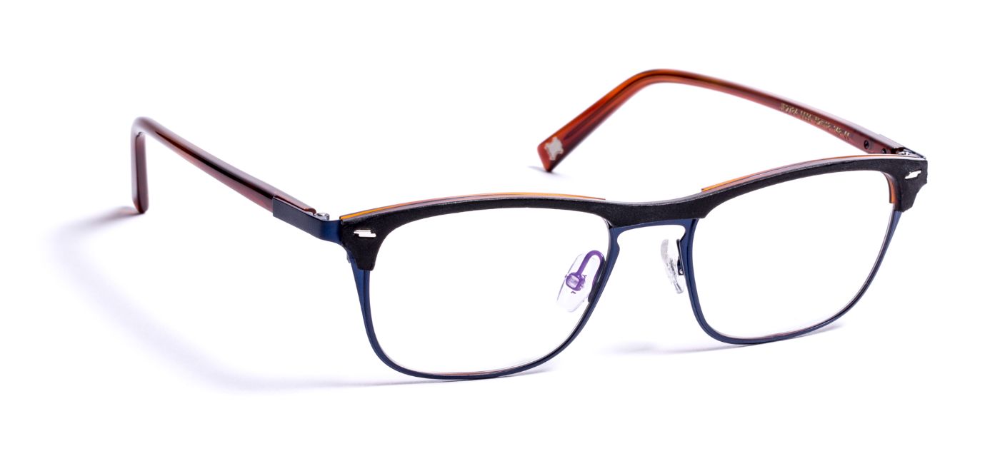 JF2784 C0090 Leather Black/Tortoiseshell/Metal Blue