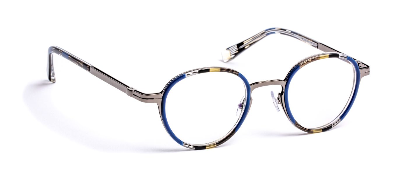 JF2819 C2405 Striped Blue Brown/Gunmetal Shiny
