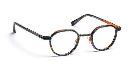 JF2935 C2040 Fabric Blue/Blue Peacock/Copper