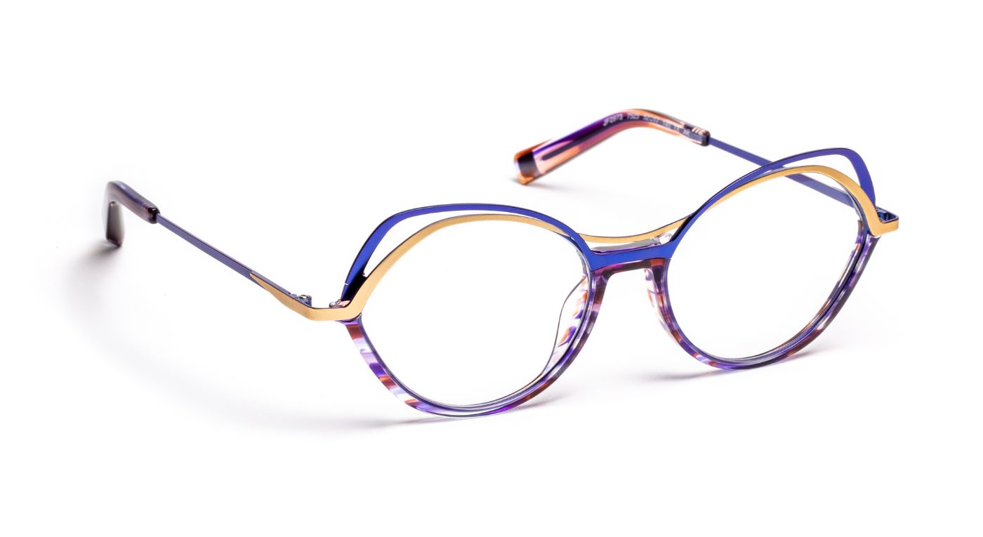 JF2973 C7525 Striped Pink Purple/Blue/Satin Gold