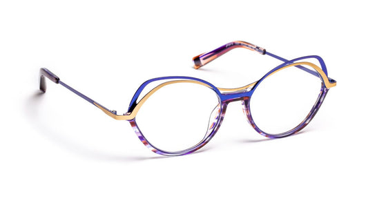 JF2973 C7525 Striped Pink Purple/Blue/Satin Gold