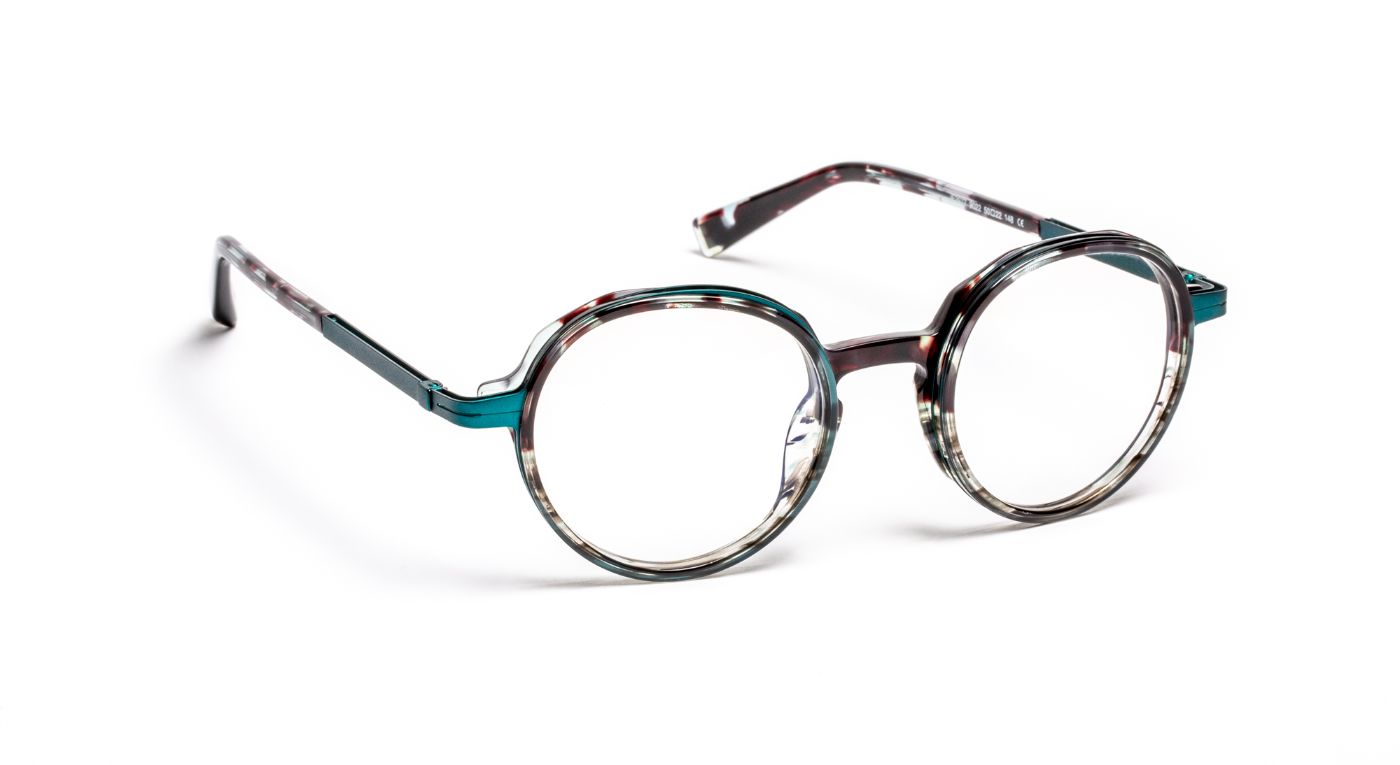 JF2977 C9022 Tortoiseshell Striped Black/Blue Peacock