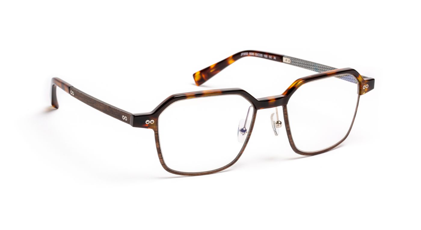 JF3002 C9590 Tortoiseshell/Wood/Fiber Silver