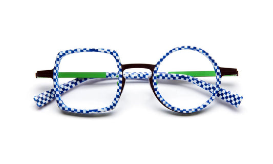 JF3062 C0025 Black/Checkered Blue