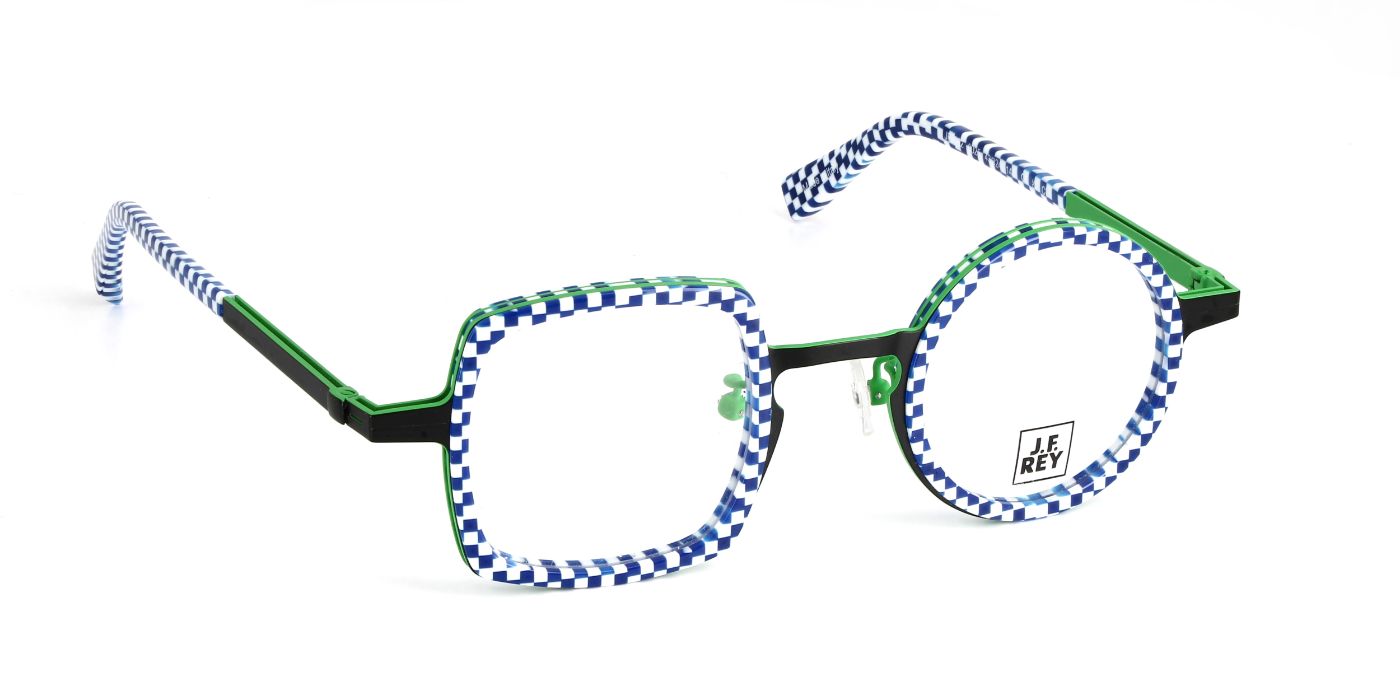 JF3062 C0025 Black/Checkered Blue
