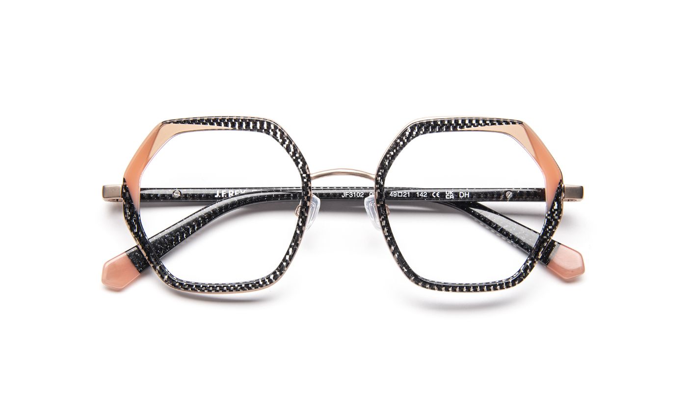 JF3102 C0083 Black Glitter/Orange/Rose Gold