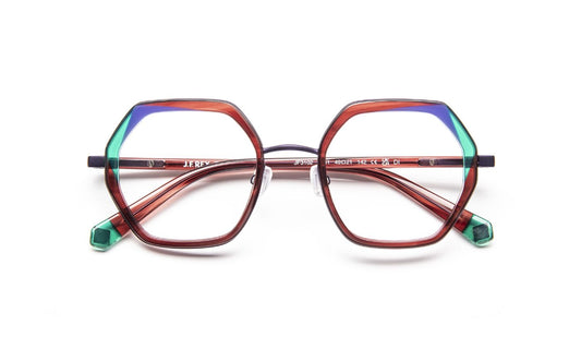 JF3102 C3641 Horn Burgundy/Green/Blue