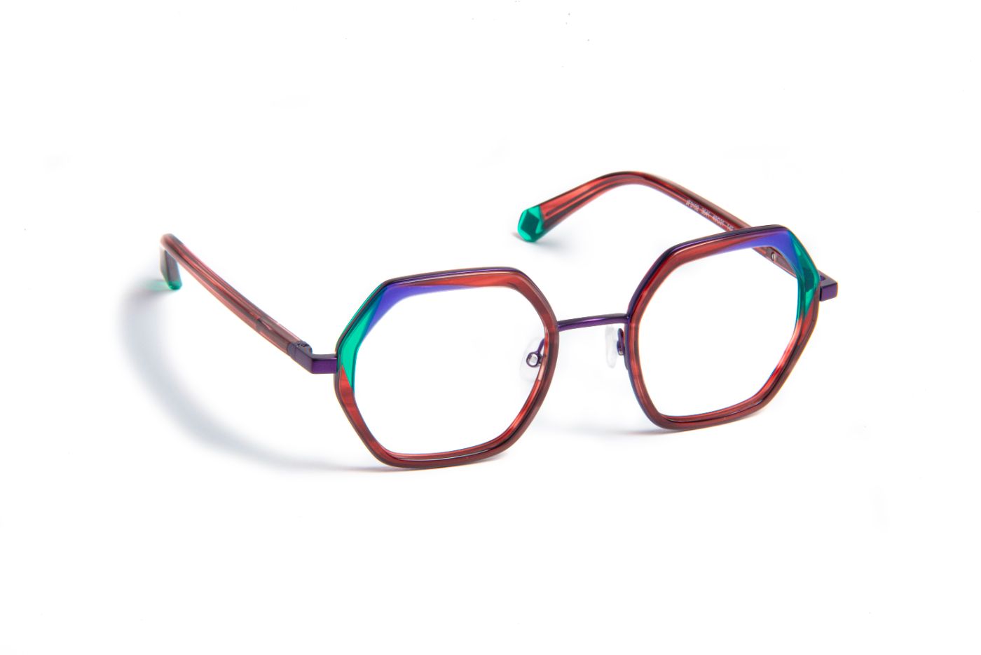 JF3102 C3641 Horn Burgundy/Green/Blue