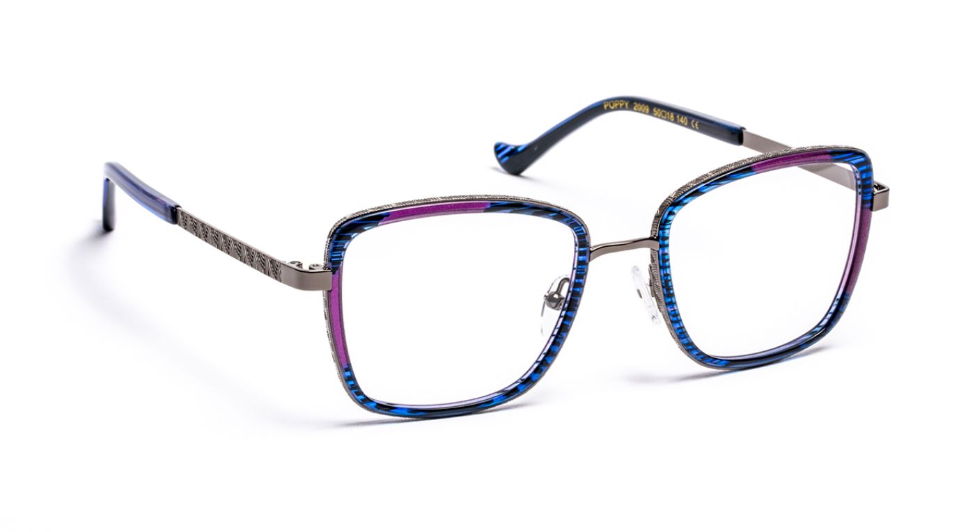 Poppy C2009 Striped Blue/Purple/Gunmetal Shiny