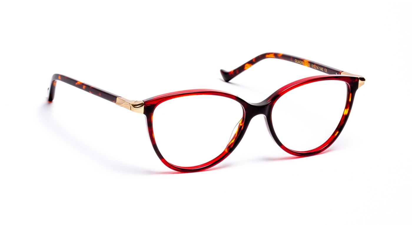 Quadri C3550 Tortoiseshell Burgundy/Satin Gold