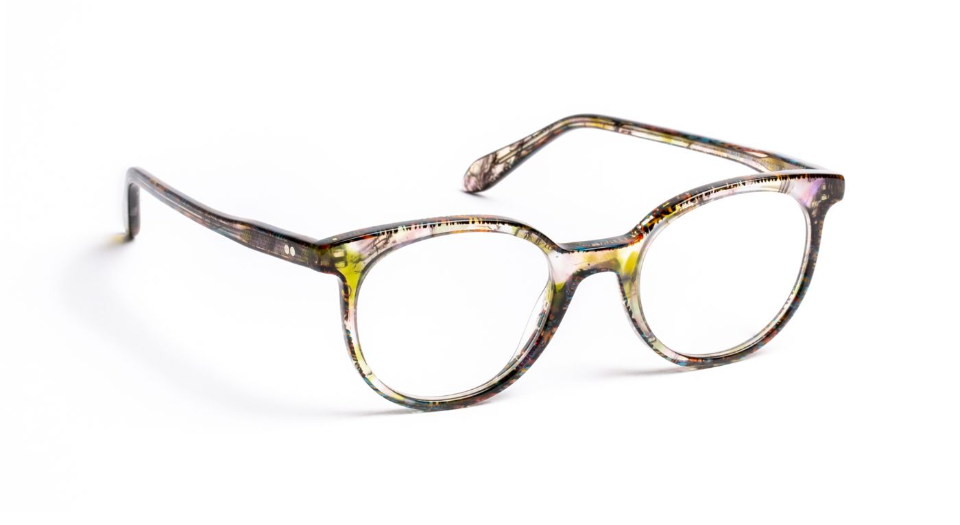 PA058 C2545 Tortoiseshell/Green Pearly/Blue Fabric