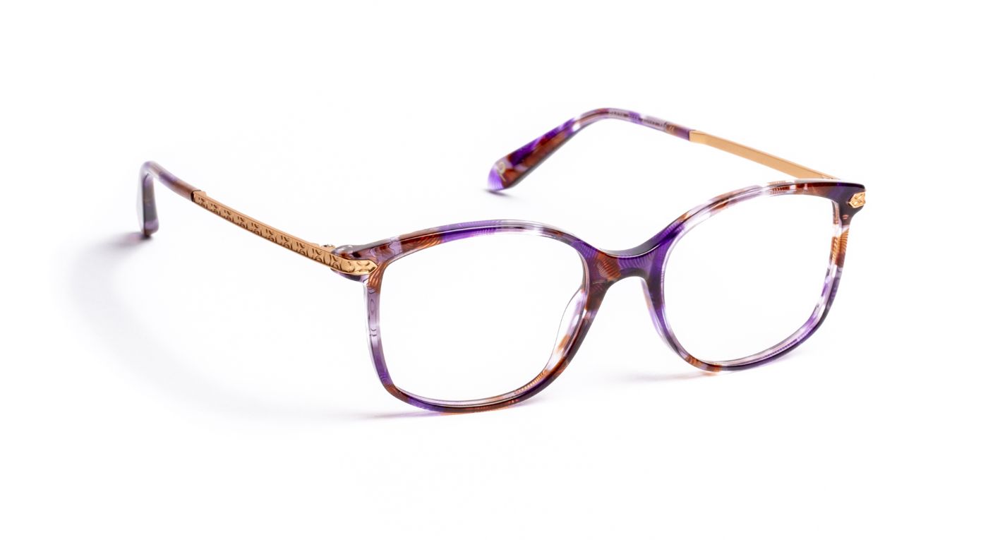 PA079 C7558 Floral Purple/Rose Gold