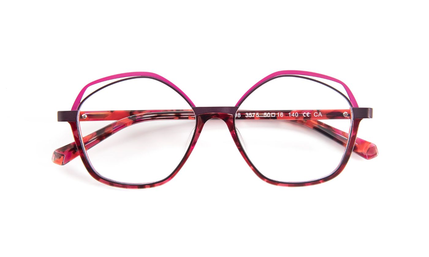 PA098 C3575 Red Tortoiseshell/Plum/Pink