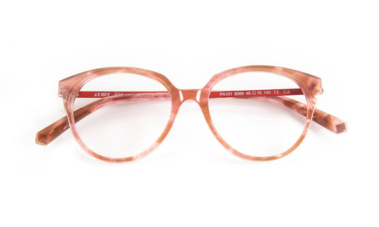 PA101 C8069 Pink Tortoiseshell/Red/Cream