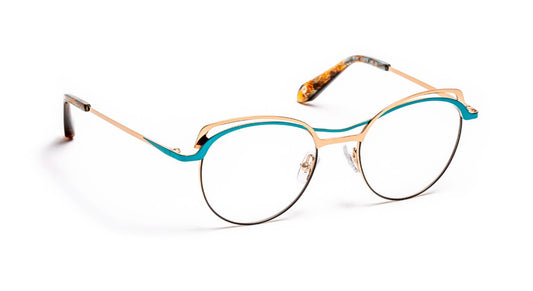 PM081 C0025 Black Satin/Blue Turquoise/Rose Gold Shiny