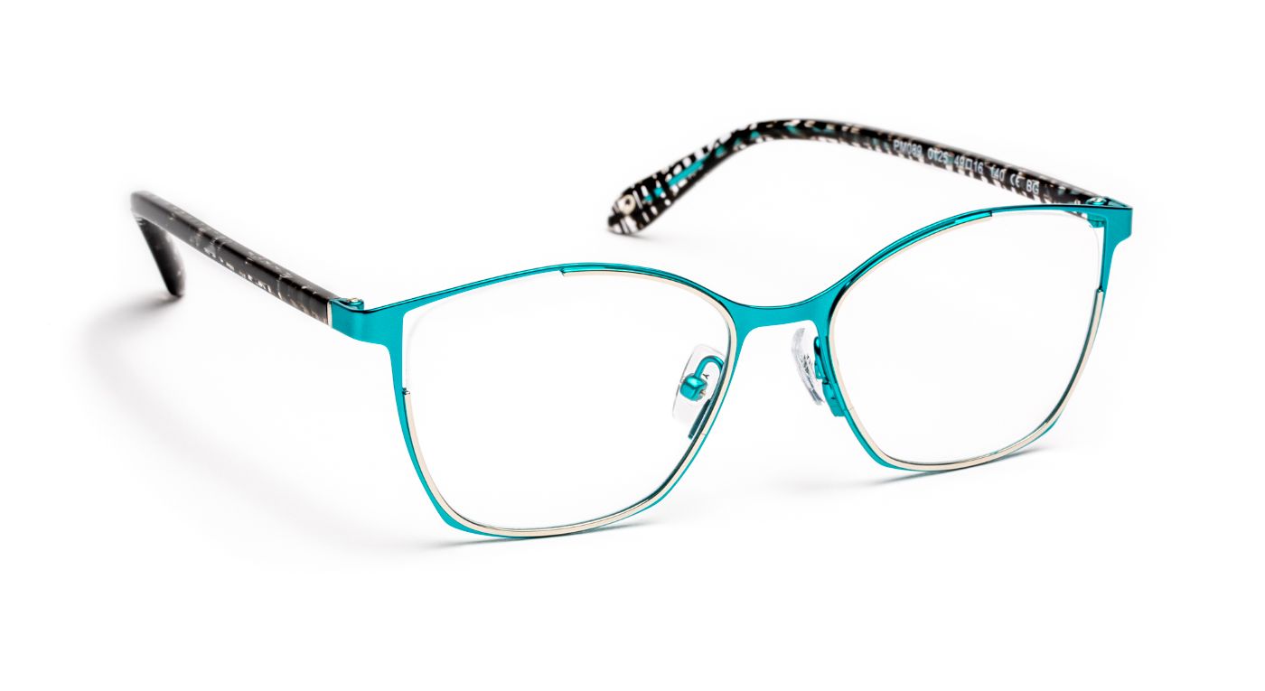 PM089 C0125 Shiny Silver/Turquoise Satin