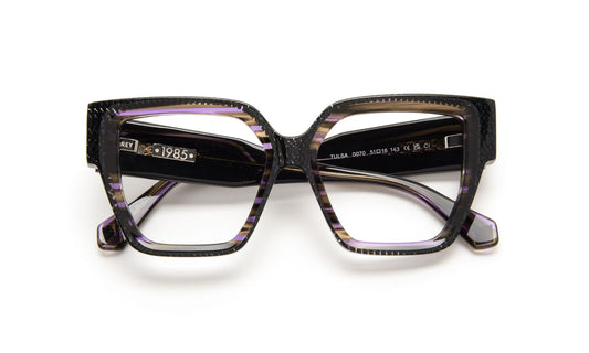Tulsa C0070 Black Geometrique/Plum Striped