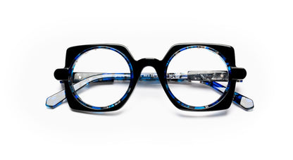 JF1578 C0828 Black White Vegetal/Blue Tortoiseshell