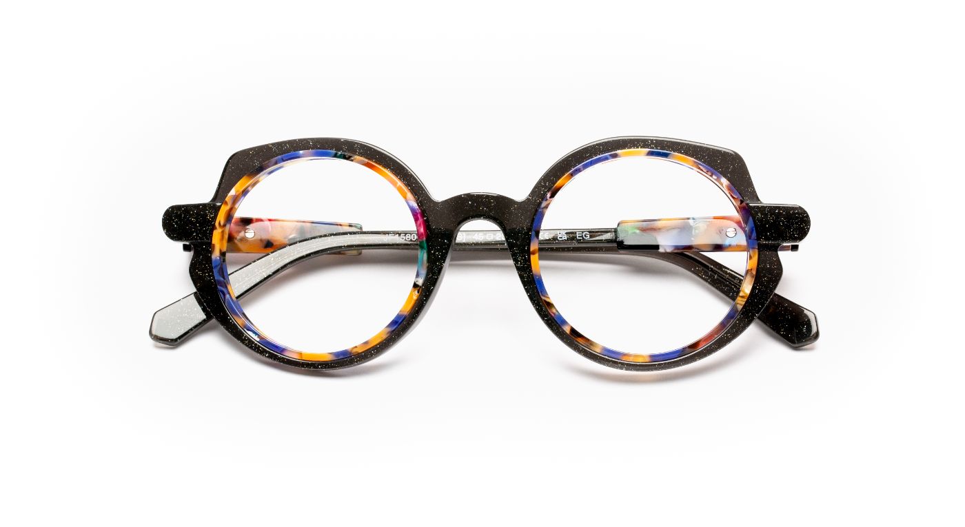 JF1580 C0828 Black Glitter/Tortoiseshell