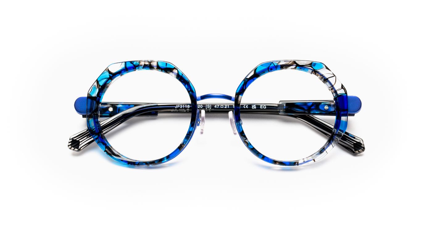JF3118 C0020 Blue Tortoiseshell/Striped Black