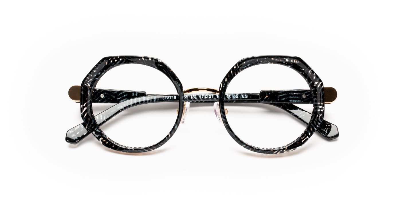 JF3118 C0055 Black Glitter/Shiny Gold