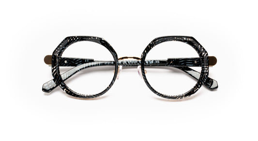 JF3118 C0055 Black Glitter/Shiny Gold