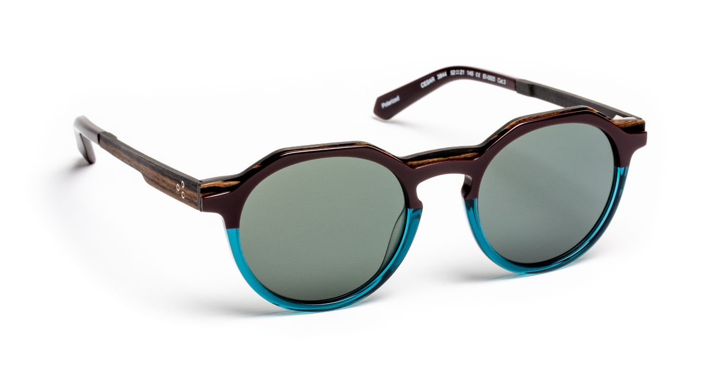 Cesar C3844 Burgundy/Teal Blue