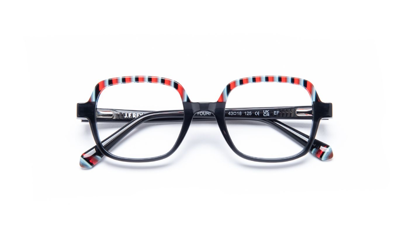 Youri C0339 Gray/Striped Red Black