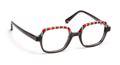 Youri C0339 Gray/Striped Red Black