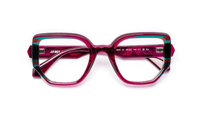 JF1602 C8945 Plum/Green and Striped Peach