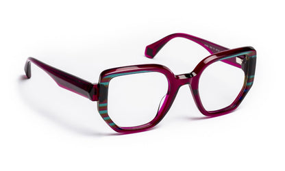JF1602 C8945 Plum/Green and Striped Peach