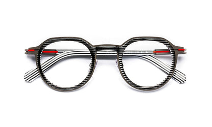 JF3151 C0830 Black Pixel Pattern/Red
