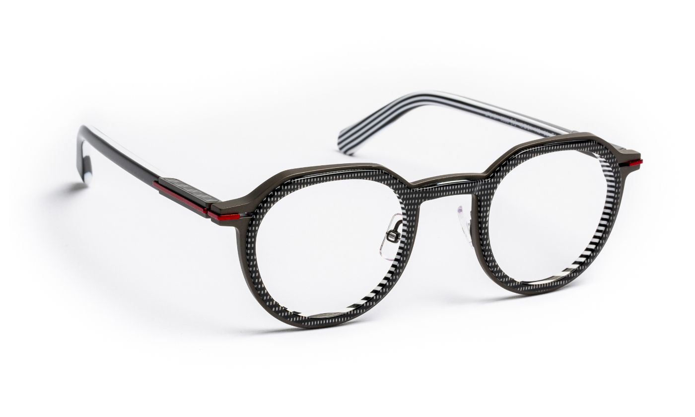 JF3151 C0830 Black Pixel Pattern/Red