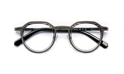 JF3151 C2802 Gray Gradient With Stripes/Blue
