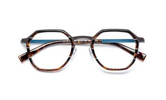 JF3153 C9025 Tortoiseshell Streaks/White/Blue