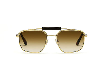 L.G.R X Kiton | Concept Aviator 107 Shiny Gold, Tobacco, Tortoiseshell (Brown Gradient PH) (7058)