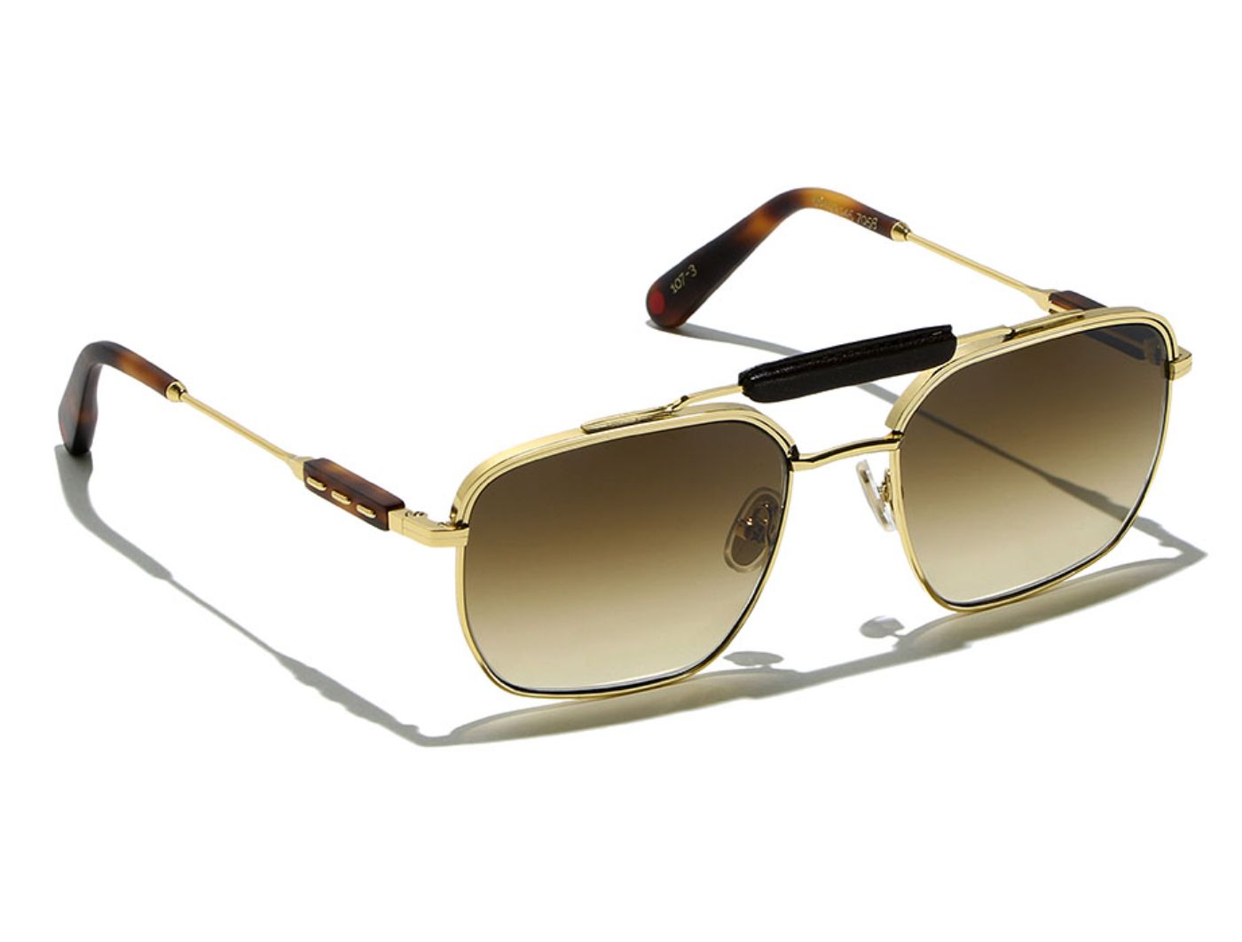 L.G.R X Kiton | Concept Aviator 107 Shiny Gold, Tobacco, Tortoiseshell (Brown Gradient PH) (7058)